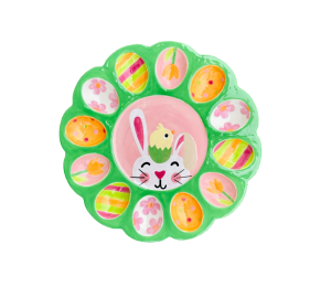 Fairfax Color Me Mine Easter Sherbet Egg Plate